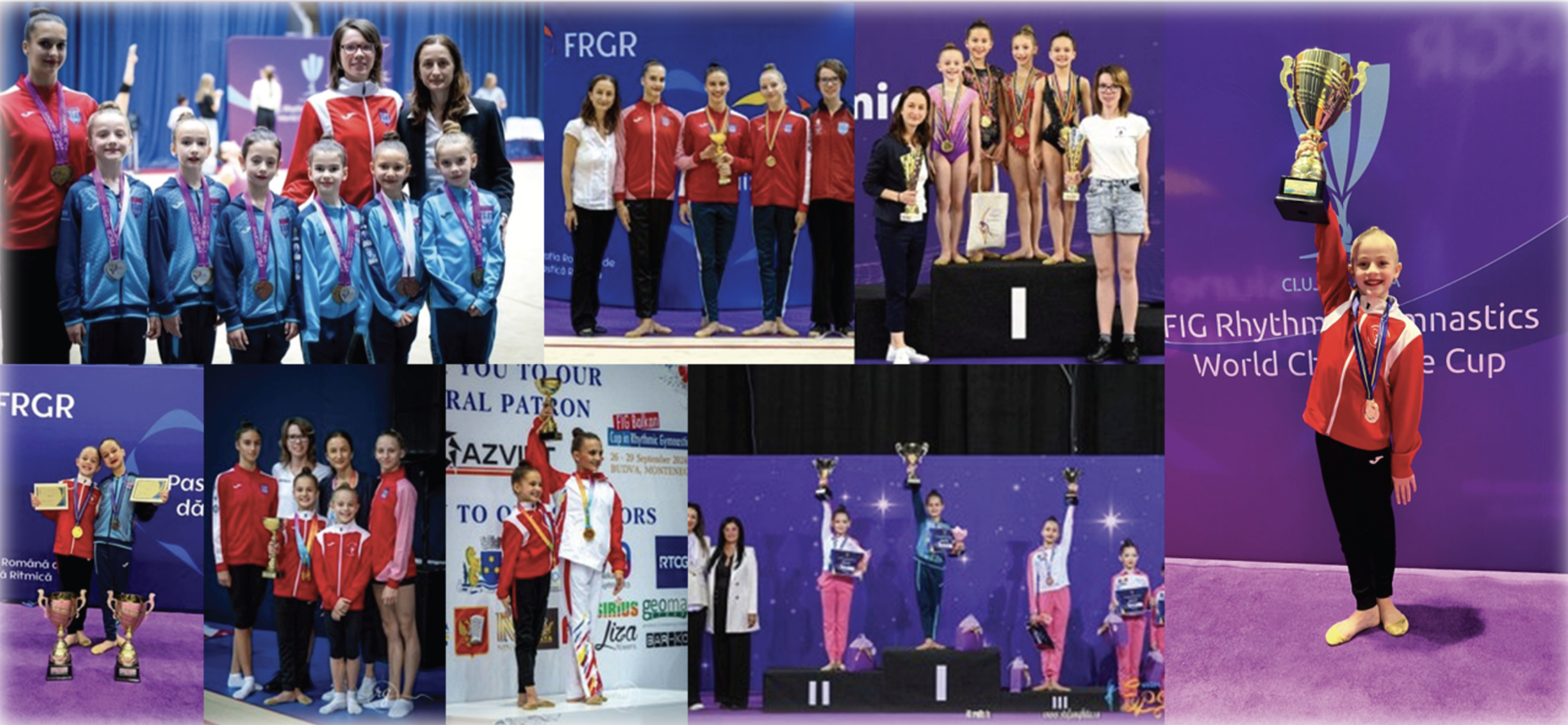 Gimnastele clubului premiate pe podium la competiții naționale și internaționale